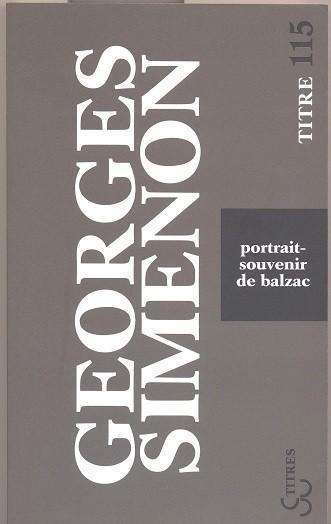 Georges Simenon == Portrait-souvenir de Balzac, Boeken, Taal | Frans, Nieuw, Ophalen of Verzenden