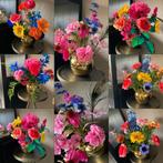 SALE Zijden bloemen in Tulpenvaas Goud Set Nu 45,00 Compleet, Ophalen of Verzenden, Nieuw