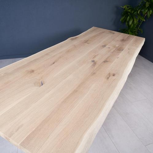 Eikentafel 180 x 100 boomstamkanten, keukentafel, eettafel, Huis en Inrichting, Tafels | Eettafels, Nieuw, 100 tot 150 cm, 150 tot 200 cm