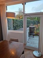 Booglamp met dubbelelampenkap, Huis en Inrichting, Lampen | Vloerlampen, Ophalen of Verzenden, Zo goed als nieuw, Metaal, 200 cm of meer