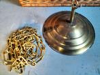 Set antieke koperen plafondkap - koperen ketting - 2 snoeren, Ophalen