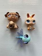 Littlest Pet Shop bulldog dragonfly rabbit, Ophalen of Verzenden