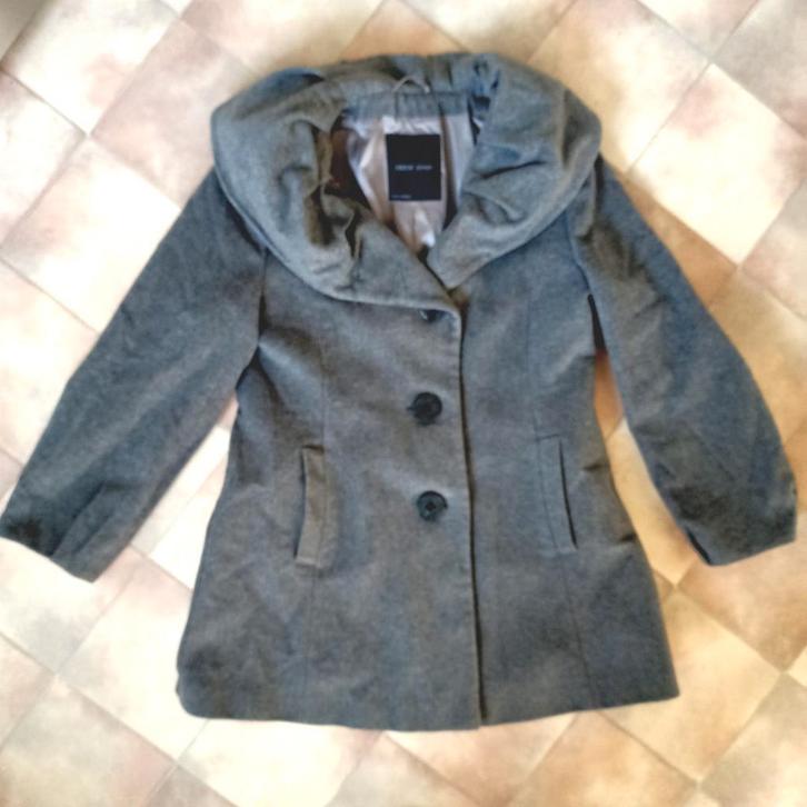Grijze winterjas Erich Fend mt 42, Kleding | Dames, Jassen | Winter, Zo goed als nieuw, Maat 42/44 (L), Grijs, Ophalen of Verzenden