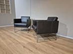 2x Bert Plantagie Pallas - Fauteuils - Bruin - Leder - ZGAN, Voltastraat 21, Barneveld, 75 tot 100 cm, Ophalen of Verzenden, Metaal