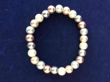 Armband kleurrijk kralen armband parel look rekbaar los koop beschikbaar voor biedingen