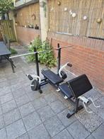 Complete Home Gym Set - Fitnessbank & Halters & Gewichten, Sport en Fitness, Ophalen, Benen, Gebruikt, Krachtstation