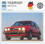 Krt10 autokaart volkswagen golf gti 16s 1983 - 1991, Ophalen of Verzenden, Zo goed als nieuw, Auto's
