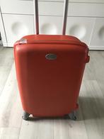 Middelgrote oranje American Tourister trolley met 4 wielen, Gebruikt, Hard kunststof, AT (made by Samsonite), 45 tot 55 cm