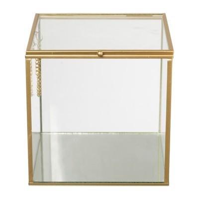 4 xenos glazen boxen 15x15x15cm, Huis en Inrichting, Woonaccessoires | Stolpen, Zo goed als nieuw, Ophalen