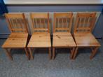 4 grenen eetkamerstoelen in nieuwstaat., Huis en Inrichting, Stoelen, Ophalen, Zo goed als nieuw, Overige kleuren