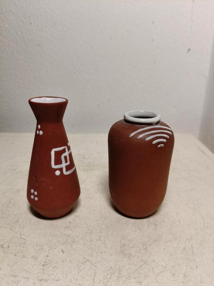 2355 Vintage Miniatuur Vaasjes - Promotiemateriaal, Huis en Inrichting, Woonaccessoires | Vazen, Overige kleuren, Minder dan 50 cm