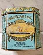 Vintage blik 'American Line blend coffee' Philips & Co., Ophalen of Verzenden, Gebruikt, Overige, Overige merken