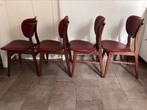 4 vintage stoelen / eetkamerstoel / keukenstoel , Ophalen, Gebruikt, Vintage, Hout