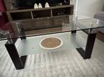 Glazen Salontafel met Onderblad, Ophalen, Gebruikt, 50 tot 75 cm, 50 tot 100 cm
