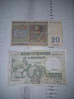 België Bankbiljetten Set 20 & 50 frank, Postzegels en Munten, Bankbiljetten | Europa | Niet-Eurobiljetten, Ophalen of Verzenden