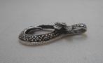 Zilveren vintage hanger met markasiet nr.969, Verzenden, Zo goed als nieuw, Zilver, Zilver