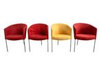 4X Eetkamer Stoelen Gelderland., Ophalen of Verzenden, Zo goed als nieuw, Rood, Stof