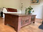 Koloniale massief houten salontafel koloniaal, Huis en Inrichting, Ophalen, Gebruikt, 100 tot 150 cm, 50 tot 100 cm