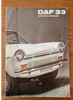 Originele brochure DAF 33, Ophalen of Verzenden, Gelezen, Overige merken