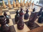 Handgemaakt Houten Schaakspel, Een of twee spelers, Ophalen of Verzenden, Gebruikt