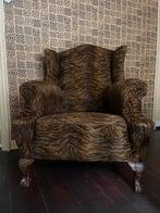 Vintage Leunstoel Panterprint, Huis en Inrichting, Ophalen, Gebruikt, Minder dan 75 cm, 75 tot 100 cm
