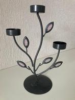 3 Armige Tin-look kandelaar voor waxine lichtjes, Ophalen, Zo goed als nieuw, Metaal, Grijs