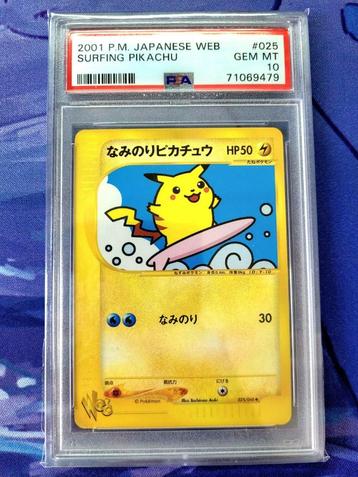 Japanse Surfing Pikachu WEB Series PSA 10