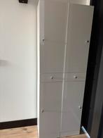 2 hoogglans witte kolomkasten, Huis en Inrichting, Ophalen, (Half)hoge kast, Minder dan 50 cm, Gebruikt