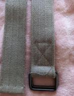 Canvas Kaki Riem, Kleding | Heren, Riemen en Ceinturen, Overige kleuren, Ophalen of Verzenden, Zo goed als nieuw, 115 cm of meer