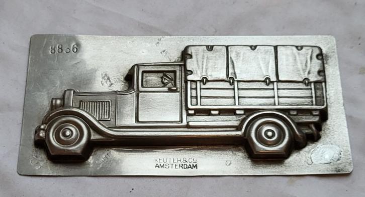 Oude chocoladevorm: Vrachtauto  (Merk: REUTER&CO AMSTERDAM), Antiek en Kunst, Curiosa en Brocante, Ophalen of Verzenden