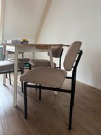 Set van 4 mooie stoelen, beige/zwart., Ophalen, Gebruikt, Overige kleuren, Vier