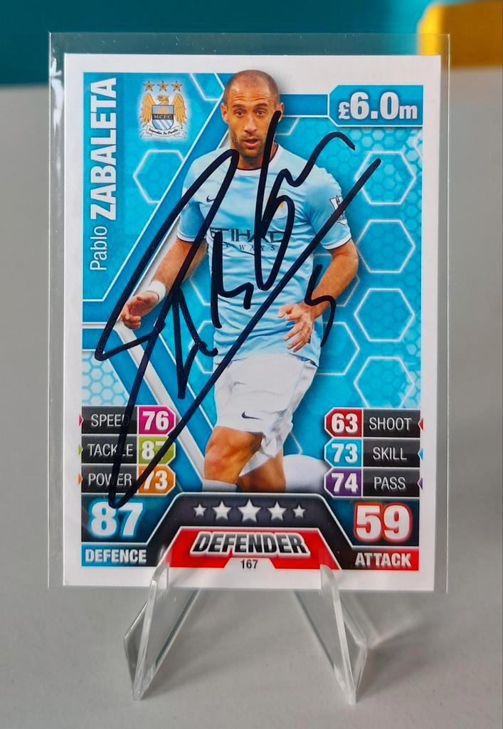 Pablo Zabaleta Manchester City SIGNED card, Verzamelen, Sportartikelen en Voetbal, Zo goed als nieuw, Poster, Plaatje of Sticker