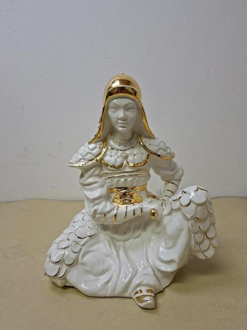 Keramiek beeld zittende samurai – Italië 1970, Antiek en Kunst, Antiek | Keramiek en Aardewerk, Ophalen of Verzenden