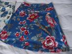 blauw rokje cerise bloemen + vogel King Louie rok 53 cm M, Kleding | Dames, Maat 38/40 (M), Blauw, Ophalen of Verzenden, Zo goed als nieuw