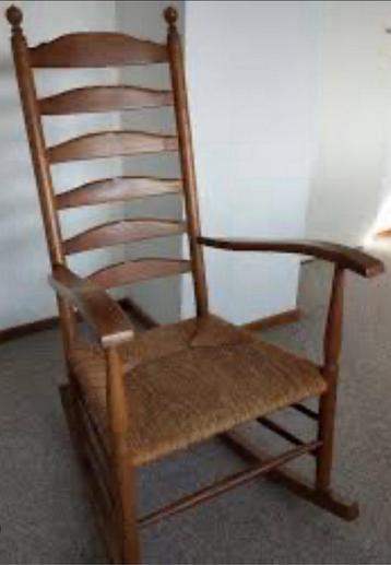 Scandinavische Vintage Schommelstoel stoel rotan fauteuil beschikbaar voor biedingen