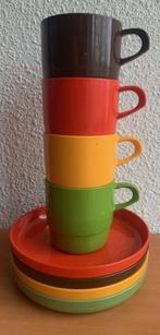 Mepal 4x kop en schotel (retro/vintage) 2v2, Lochem, Ophalen of Verzenden, Zo goed als nieuw, Mepal