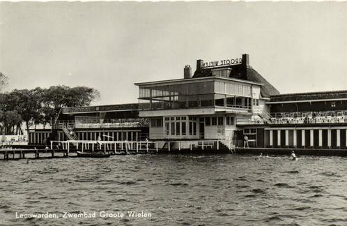 Leeuwarden, Zwembad Groote Wielen ongelopen, Verzamelen, Ansichtkaarten | Nederland, Ongelopen, Gelderland, 1920 tot 1940, Ophalen of Verzenden