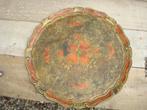 Dienblad, Ophalen of Verzenden, Gebruikt, Rond, Hout