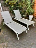 2 Ligbedjes in prima staat, Tuin en Terras, Ligbedden, Ophalen, Gebruikt, Aluminium, Verstelbaar