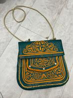 Handmade leather bag, Sieraden, Tassen en Uiterlijk, Tassen | Damestassen, Groen, Ophalen of Verzenden