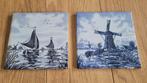 vintage delts blauw tegel 2 stuks, Antiek en Kunst, Antiek | Wandborden en Tegels, Ophalen of Verzenden