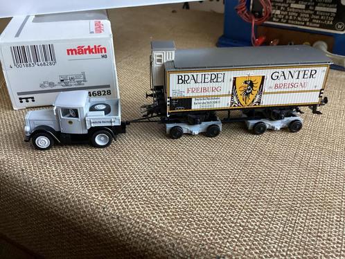 Marklin MHI 46828 strassenbahnroller met brouwerswagen NIEUW, Hobby en Vrije tijd, Modeltreinen | H0, Nieuw, Wagon, Wisselstroom