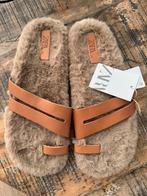 Zara leren slippers 37 Nieuw!, Slippers, Nieuw, Ophalen of Verzenden, Zara