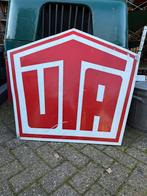 Dubbelzijdig UTA metalen reclamebord, Ophalen, Reclamebord, Gebruikt, X
