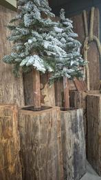 Oude Meerpaal Sokkel/Zuil/Houtblok voor Kerstboom/Decoratie, Ophalen, Gebruikt