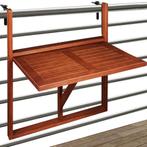 Balkontafel inklapbaar, hangtafel, acacia hout, 65x45x87 cm, Nieuw, Rechthoekig, Ophalen of Verzenden, Hout