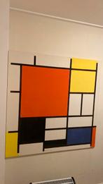 120x120 Piet Mondriaan op canvas, Ophalen of Verzenden