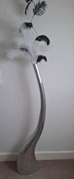 Elegante zilveren vaas van Bob's design., Ophalen, Overige materialen, Zwart, Zo goed als nieuw