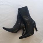 Zwarte leren laarsjes maat 36, Ophalen of Verzenden, Zo goed als nieuw, Zwart