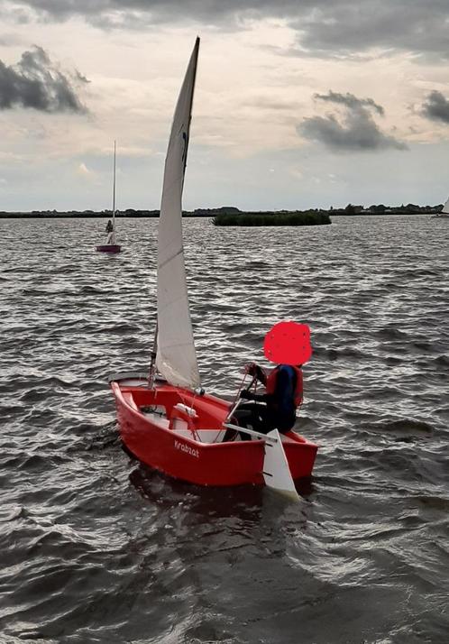Splash en optimist  mét gegalvaniseerde boottrailer, Watersport en Boten, Zeilen en Zeiltoebehoren, Gebruikt, Overige typen, Minder dan 15 m²